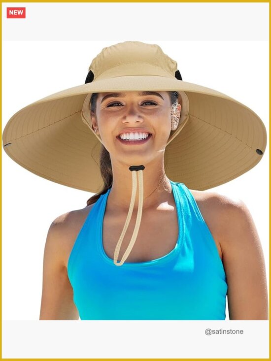 Super Wide Brim Sun Hat UPF50+ Waterproof Bucket Hat for Fishing Hiking main image 4